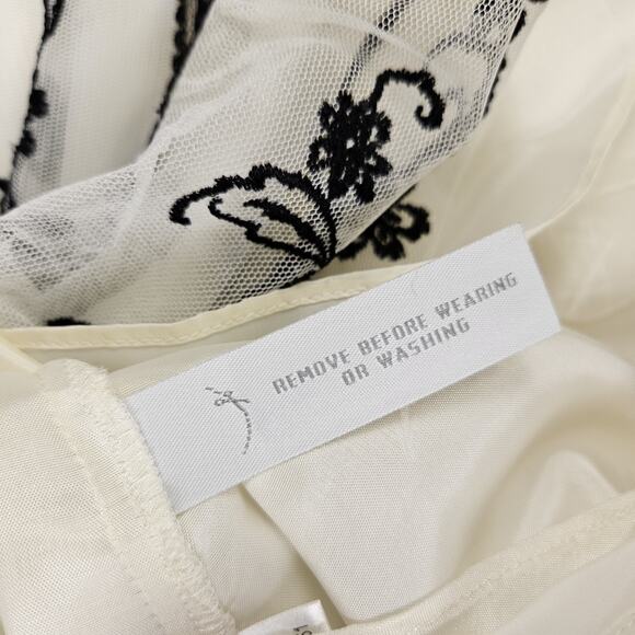 Ann Taylor Loft Lace Embroidered Tulle Dress Womens 4 Party Coquette Romantic - Picture 13 of 16